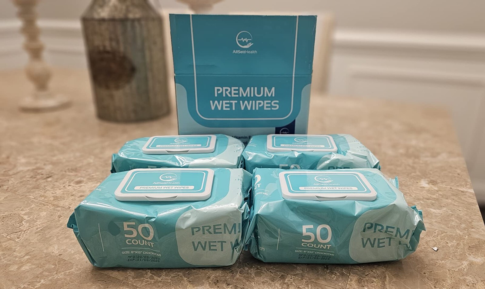 Body Wipes for Adults Xl Wet Wipes 8" X 12"(200 Count) Rinse Free Bathing Wipes