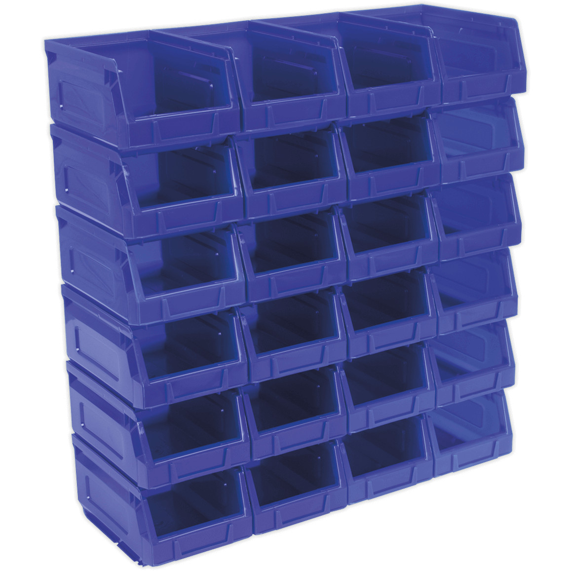 Sealey Plastic Storage Bin 105 x 165 x 83mm Blue Pack of 24