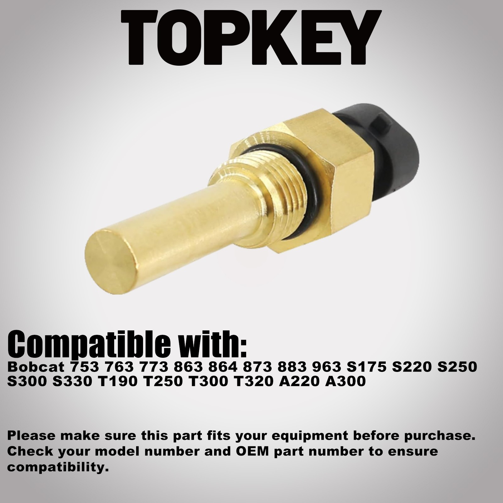 Topkey Replacement Hydraulic Pressure Sensor 6718417 for Bobcat Loaders