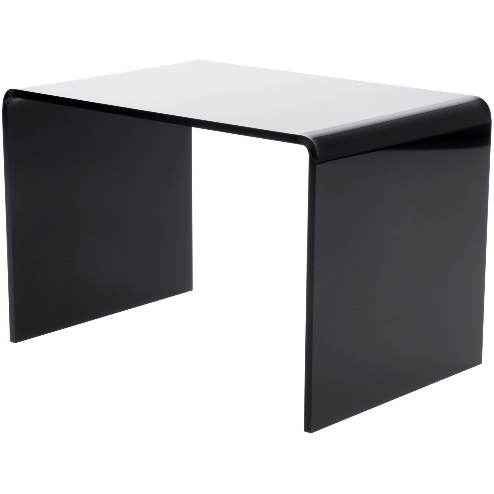 Plymor Black Acrylic Small Rectangular Display Riser, 5" H x 7.5" W x 5" D