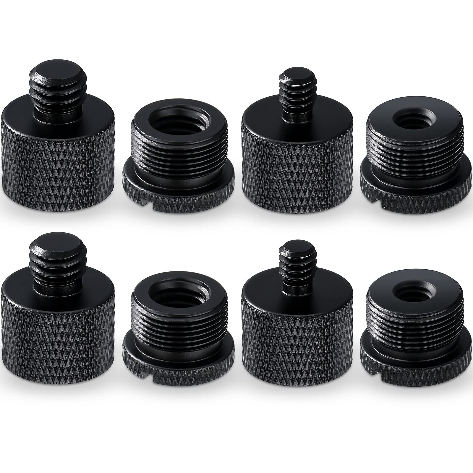 8 Pieces Mic Stand Adapter 5/8 Female to 3/8 Male and 3/8 Female to 5/8 Male,...