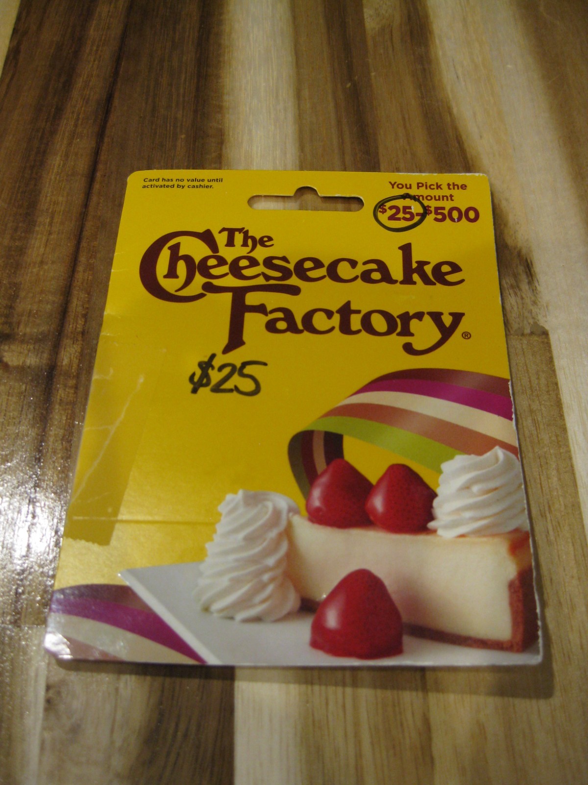 The Cheesecake Factory $25 Gift Card Physical Gift Card