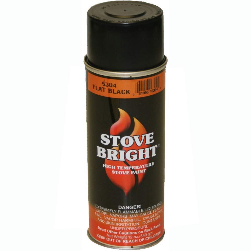Stove Bright High Temp Black Spray Paint 12 Ounce Professional Grade 1200F