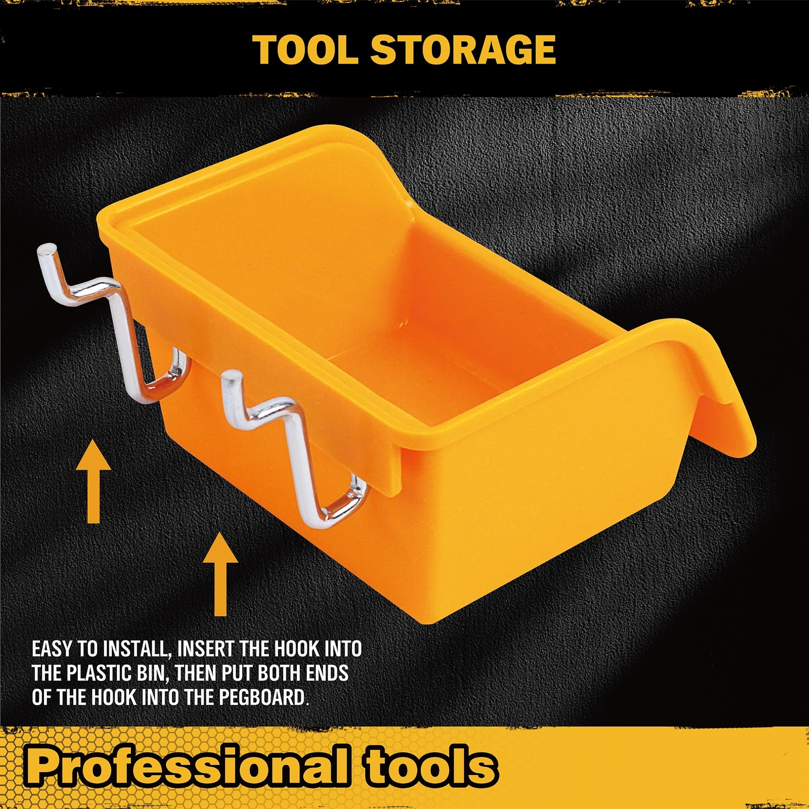 6Pack Pegboard Bins Parts Storage Tool Workbench Bins for Screws Nuts Bolts