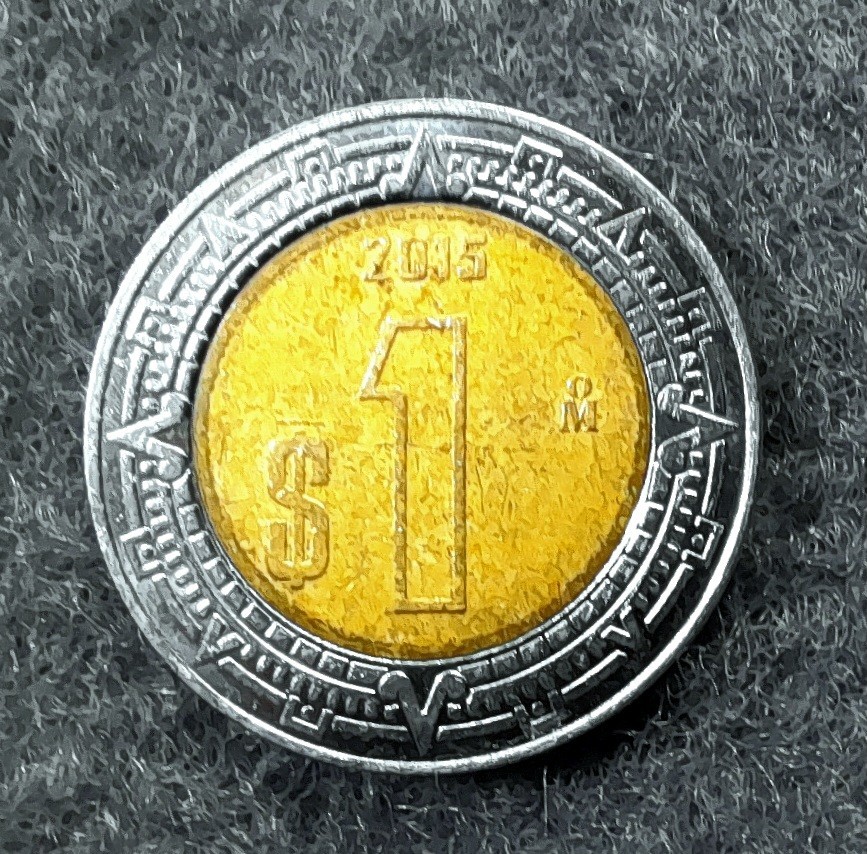 2015 $1 Bi- Metallic Mexican Coin