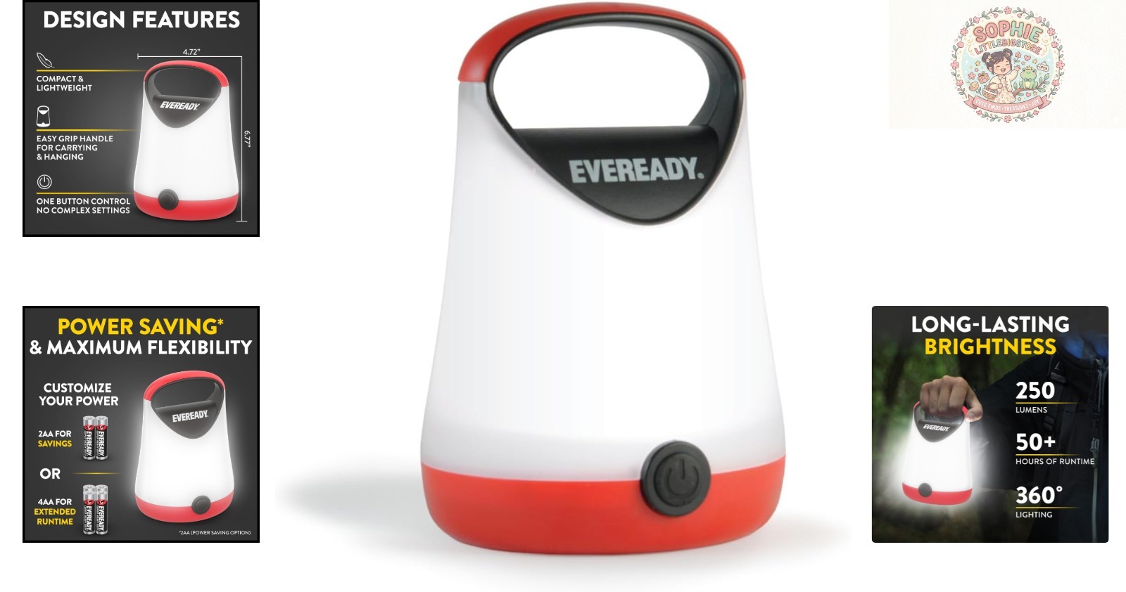 Durable Handheld LED Lantern X-250 - 100 Hour Runtime, Ideal for Power Outages