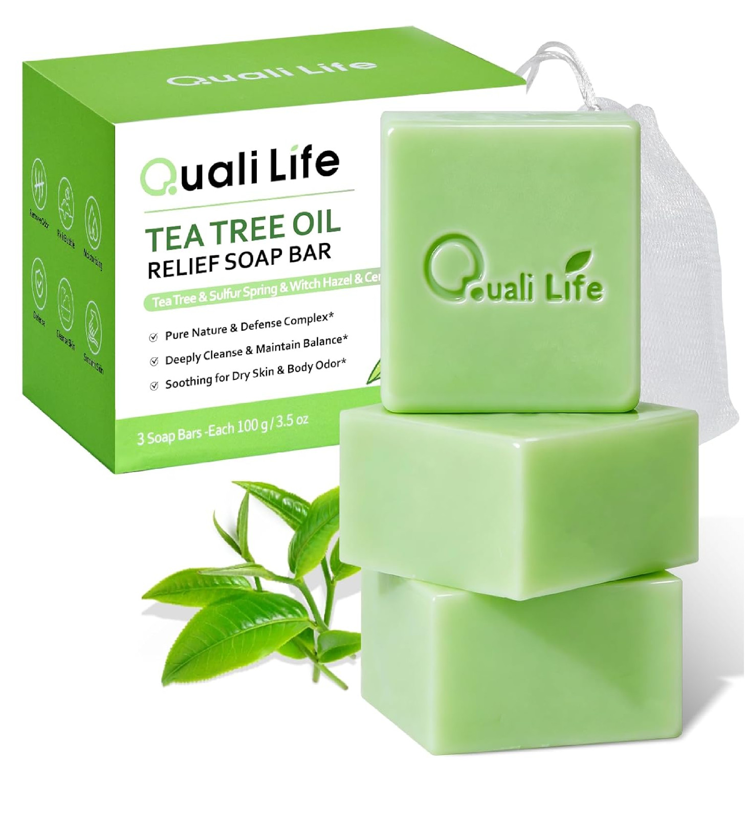 Tea Tree Soap - Gentle Relief Soap Bar for Antifungal with Tea Tree Oil - Addres