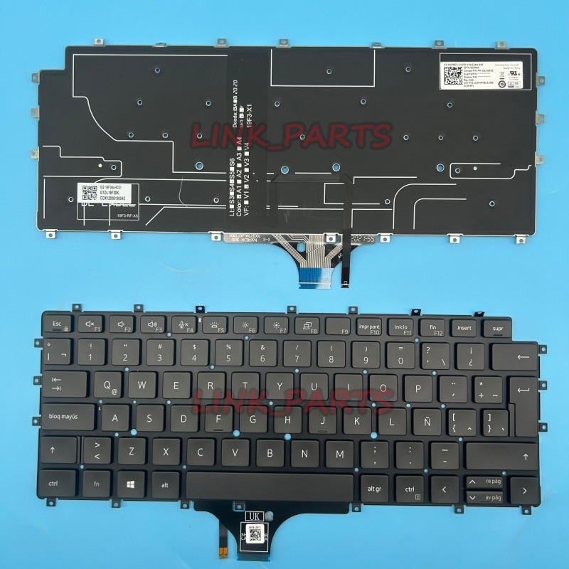 Latin Spanish Keyboard For Dell Latitude 9510 9520 2-in-1 (not for xps 15 9510 )