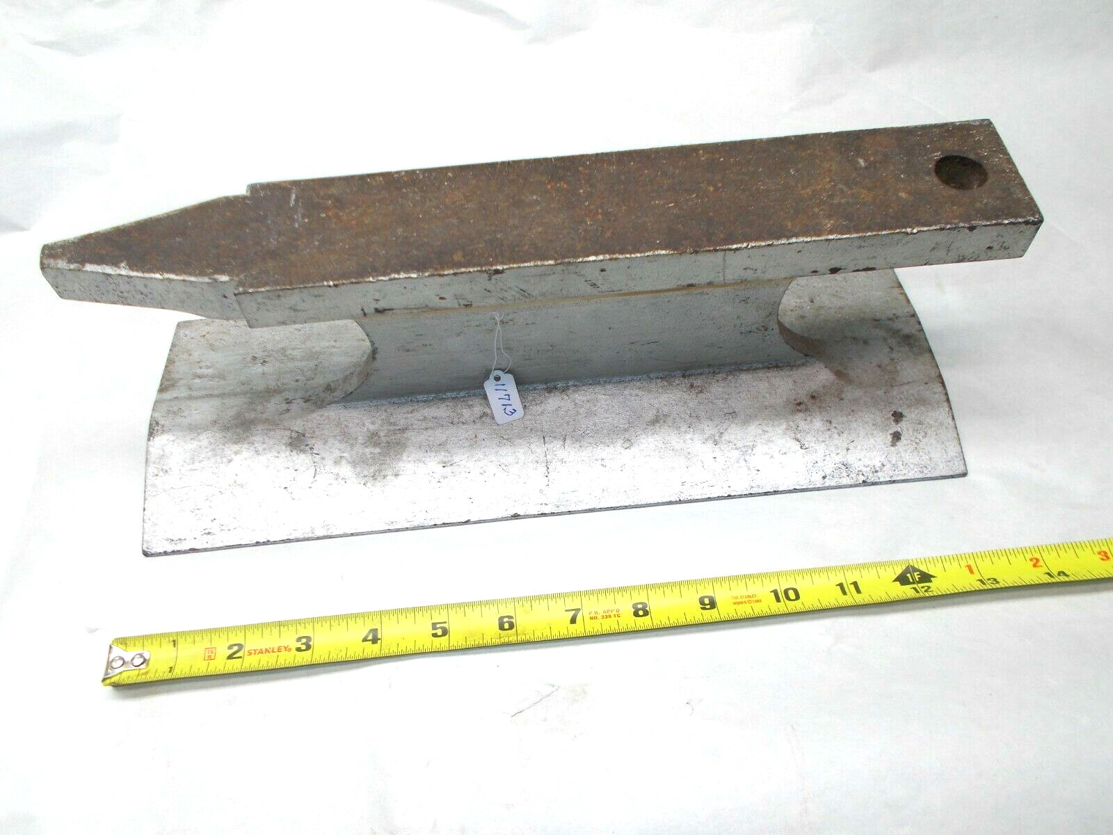 Anvil, Vtg. 15 lb. Home Made Railroad Rail Anvil 13-1/4" Long, 4-3/4" Wide, USA