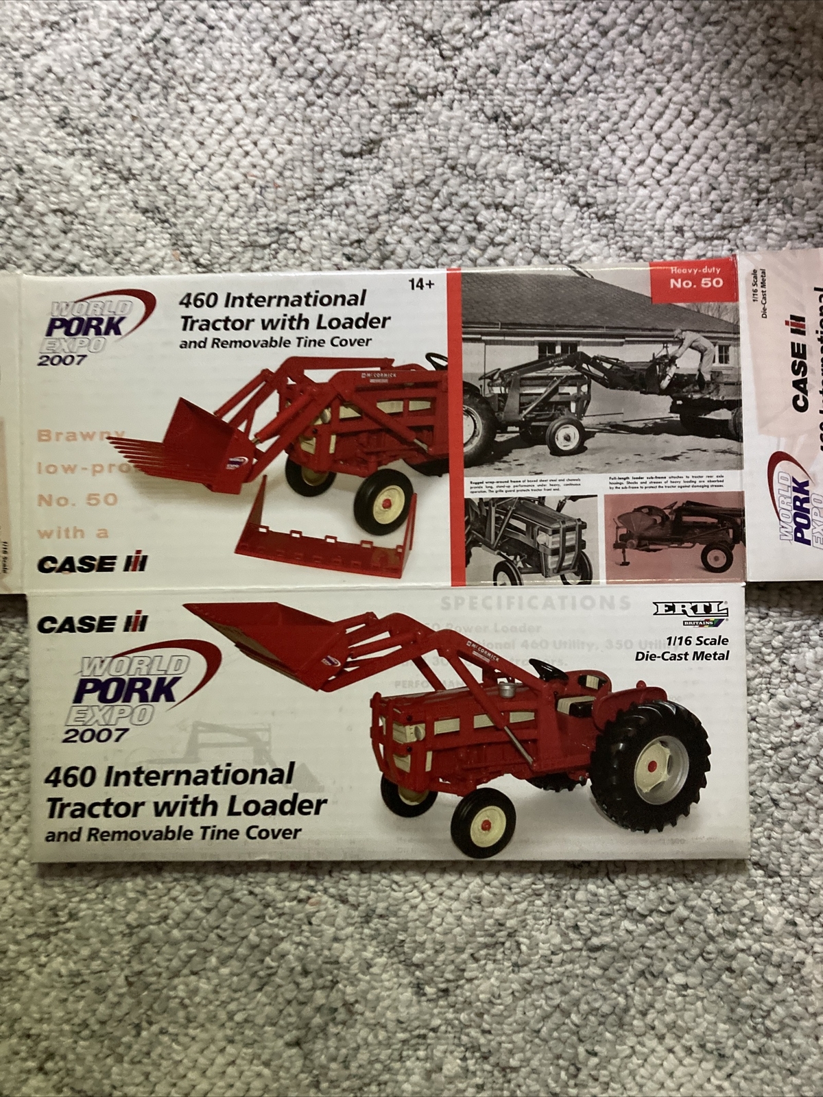 Empty ERTL toy box for 460 International tractor w/loader. 2007 World Expo