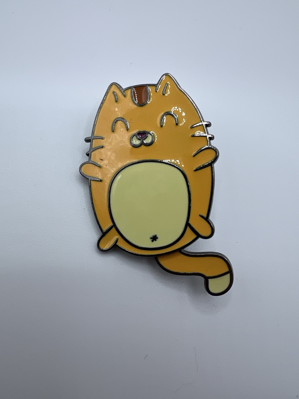 Enamel Pin Chubby Cat Bobble Pin Moving 3D Orange Cat New Gift Decorative Pin