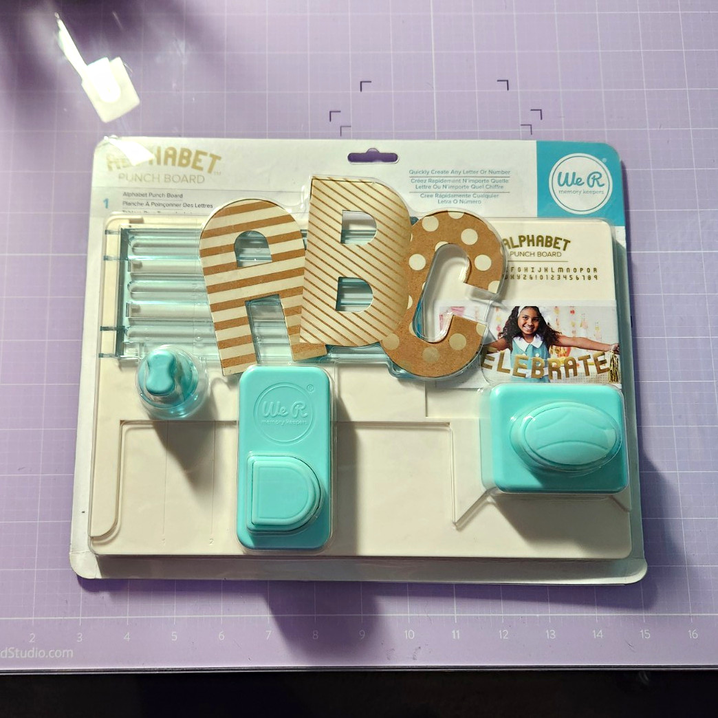 We R Memory Keepers Alphabet Punch Board Craft Tool MPN 660250