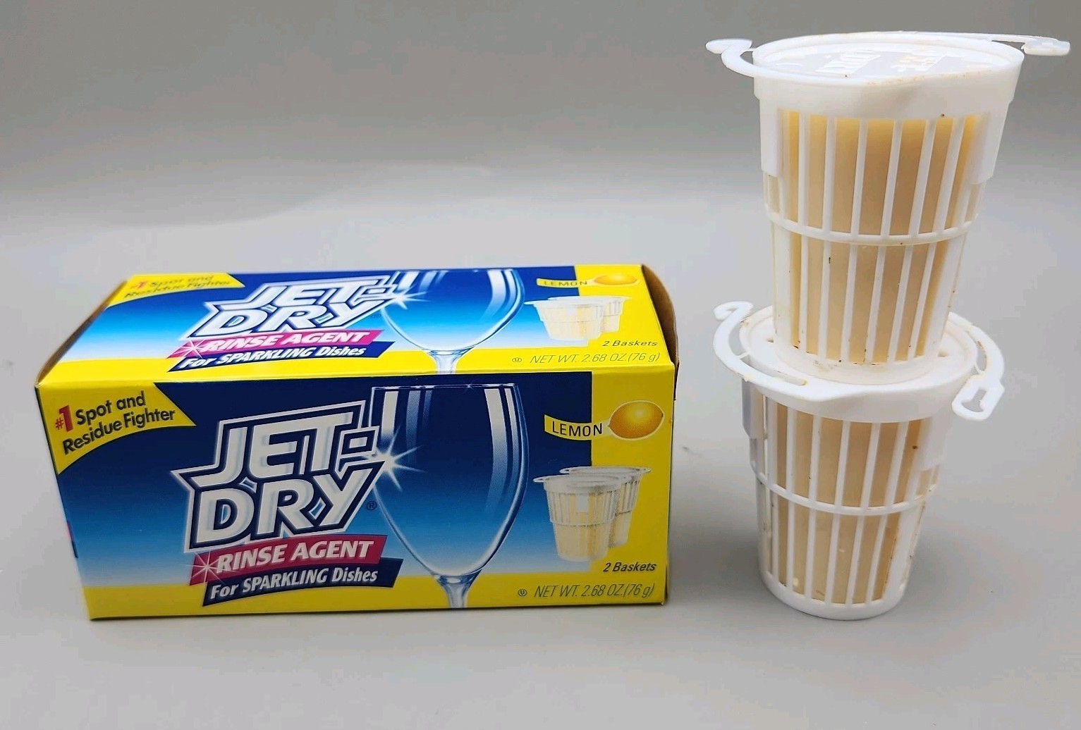 Jet Dry Rinse Agent Baskets Lemon Scented for Dishwasher NEW OLD STOCK