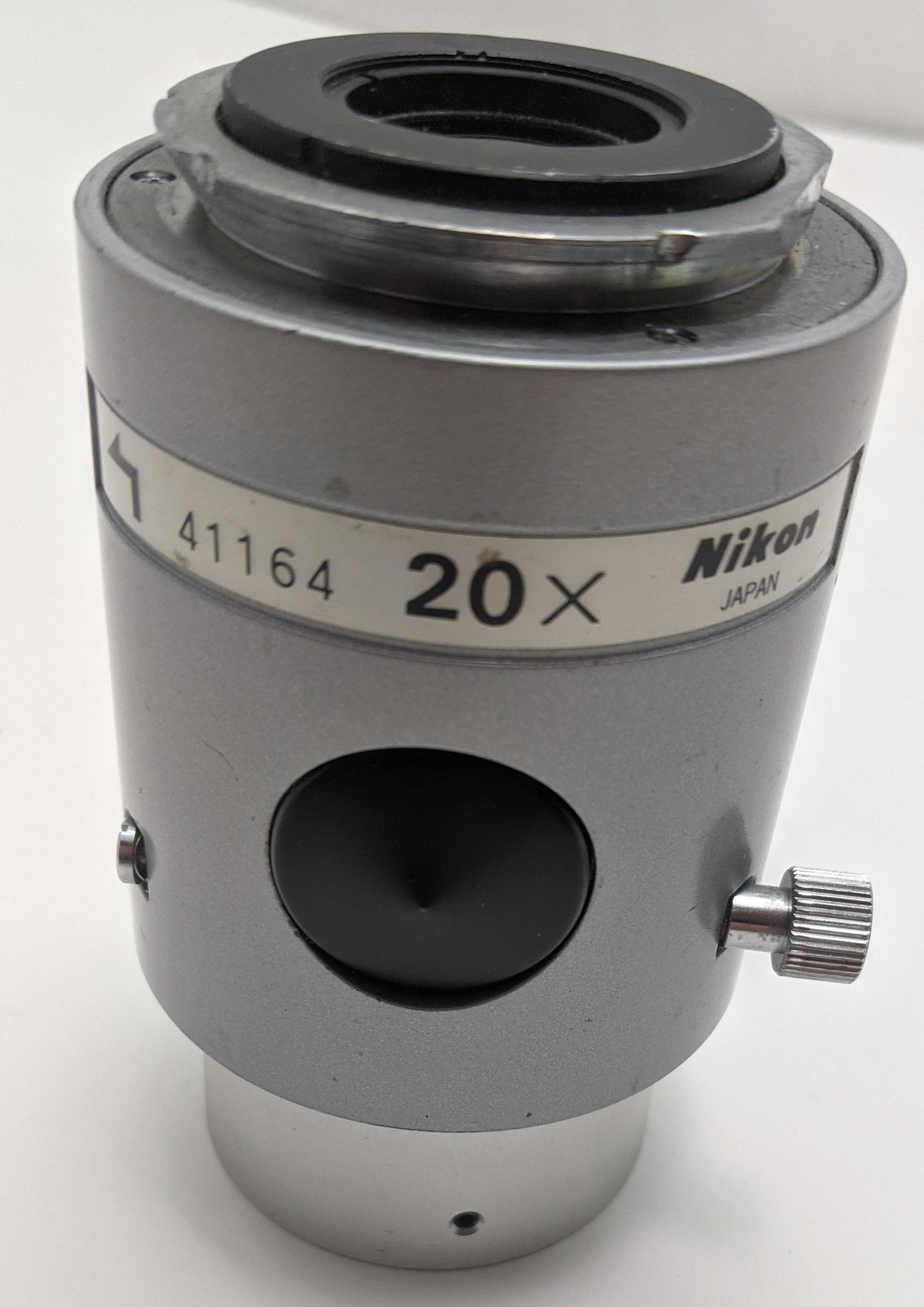 NIKON 20X Projection Lens w/ 50/50 Port, Two-Flat Mount, Optical Comparator