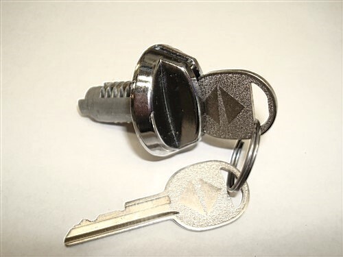 New International IHC Scout Chrome Glove Lock Cylinder & Keys Fits 70's - 80's
