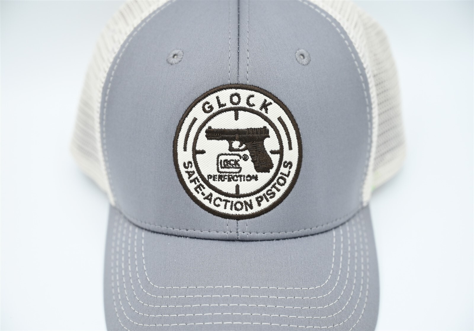 GLOCK PERFECTION GRAY MESH HAT 17 19X 21 22 23 26 27 34 42 43 43X 45 47 48 RARE