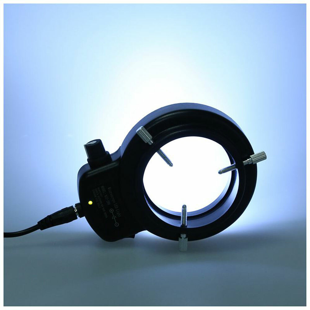 High Brightness 144 LED Bulb Microscope Ring Light Illuminator Lamp US Plug