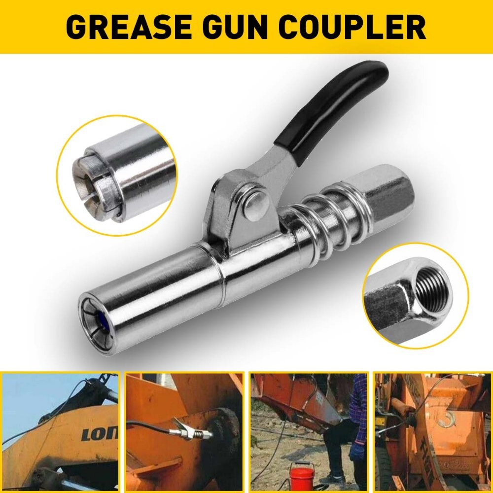 Grease Gun Coupler Quick Release Lock Oil Injection Nozzle Professional EOA