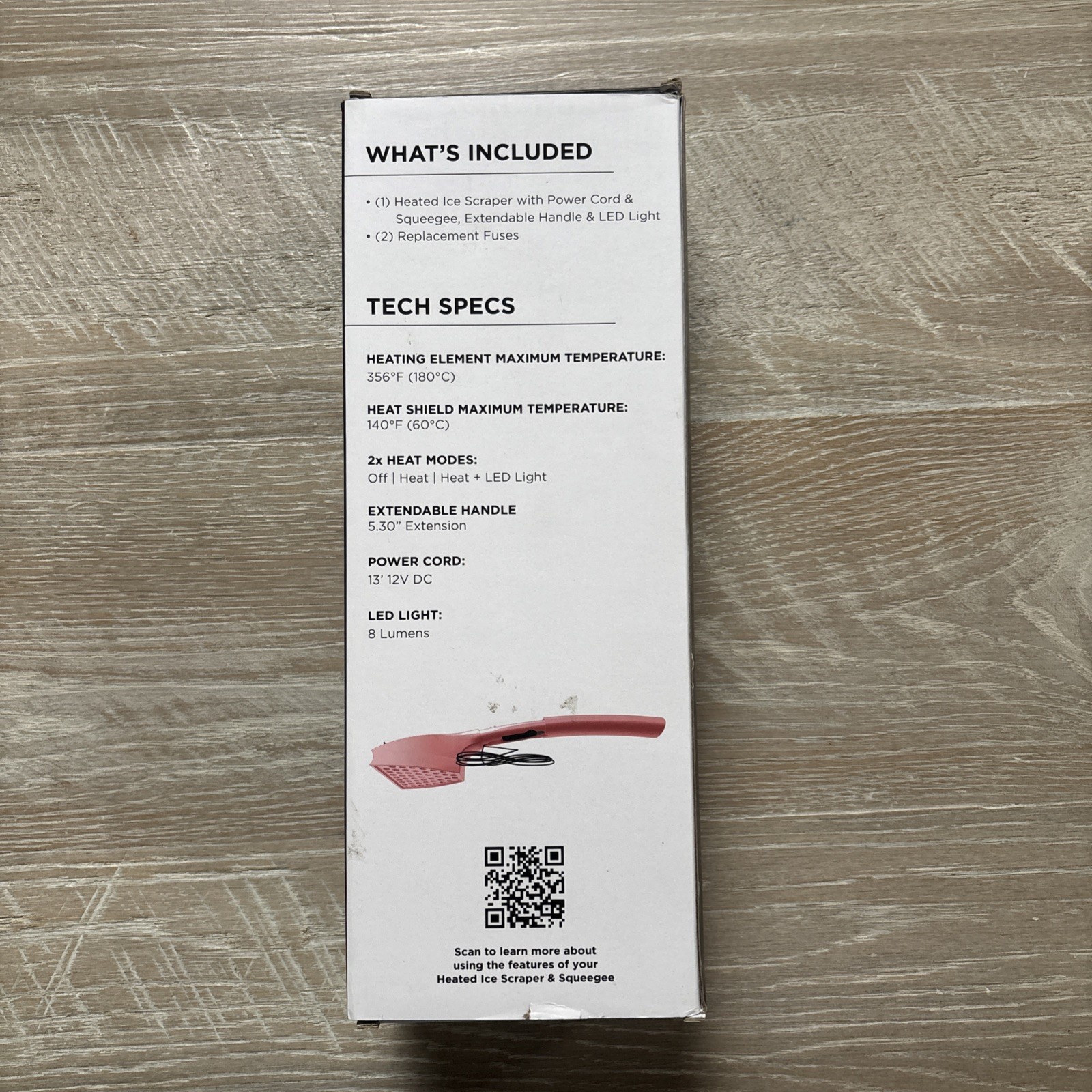 Limitless Heated Ice Scrapper & Squeegee w/ Extendable Handle Pink NEW IN BOX