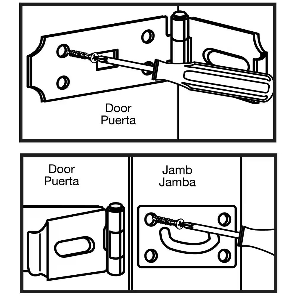 7-1/2 In. Zinc Plated Fixed Staple Hinge Hasp
