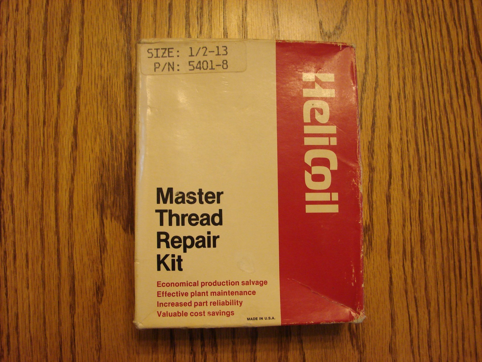 HeliCoil Master Thread Kit - Size 1/2-13 P/N 5401-8 - Made in the USA