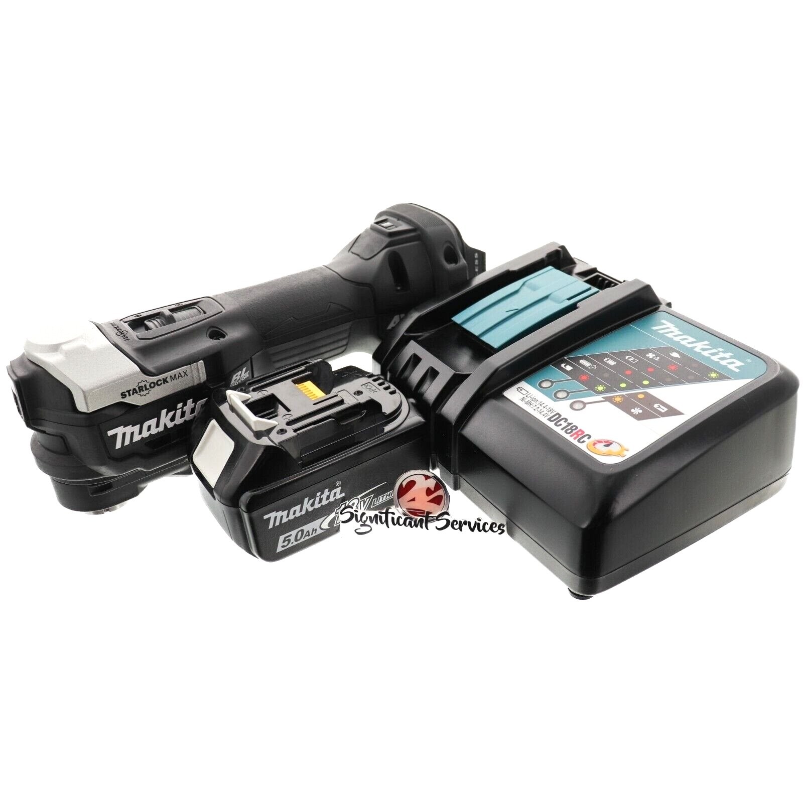 Makita XMT04ZB 18V LXT StarlockMax Li-Ion Cordless Compact Multi-Tool 5.0 Ah Kit