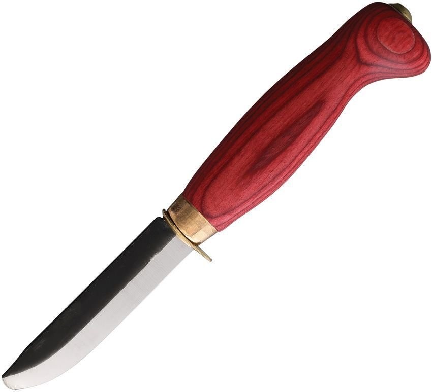 Wood Jewel Blunt Tip Blade Red Child's Fixed Knife - 23PP_ENSI RED