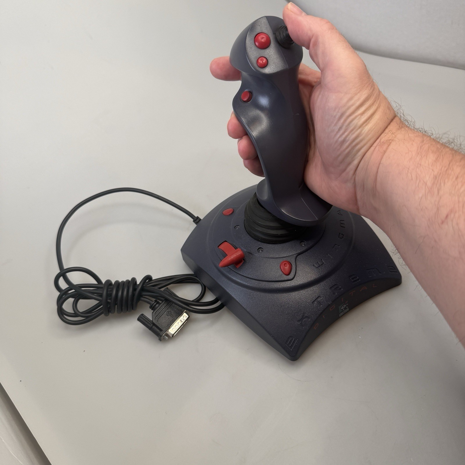 Vintage Logitech Wingman Extreme Digital 3D Joystick 15-Pin PC Flight EUC
