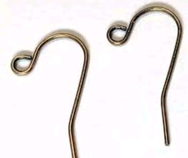 Antiqued Gold Earring Hooks 11mm 25 Pairs (50 Hooks Total)