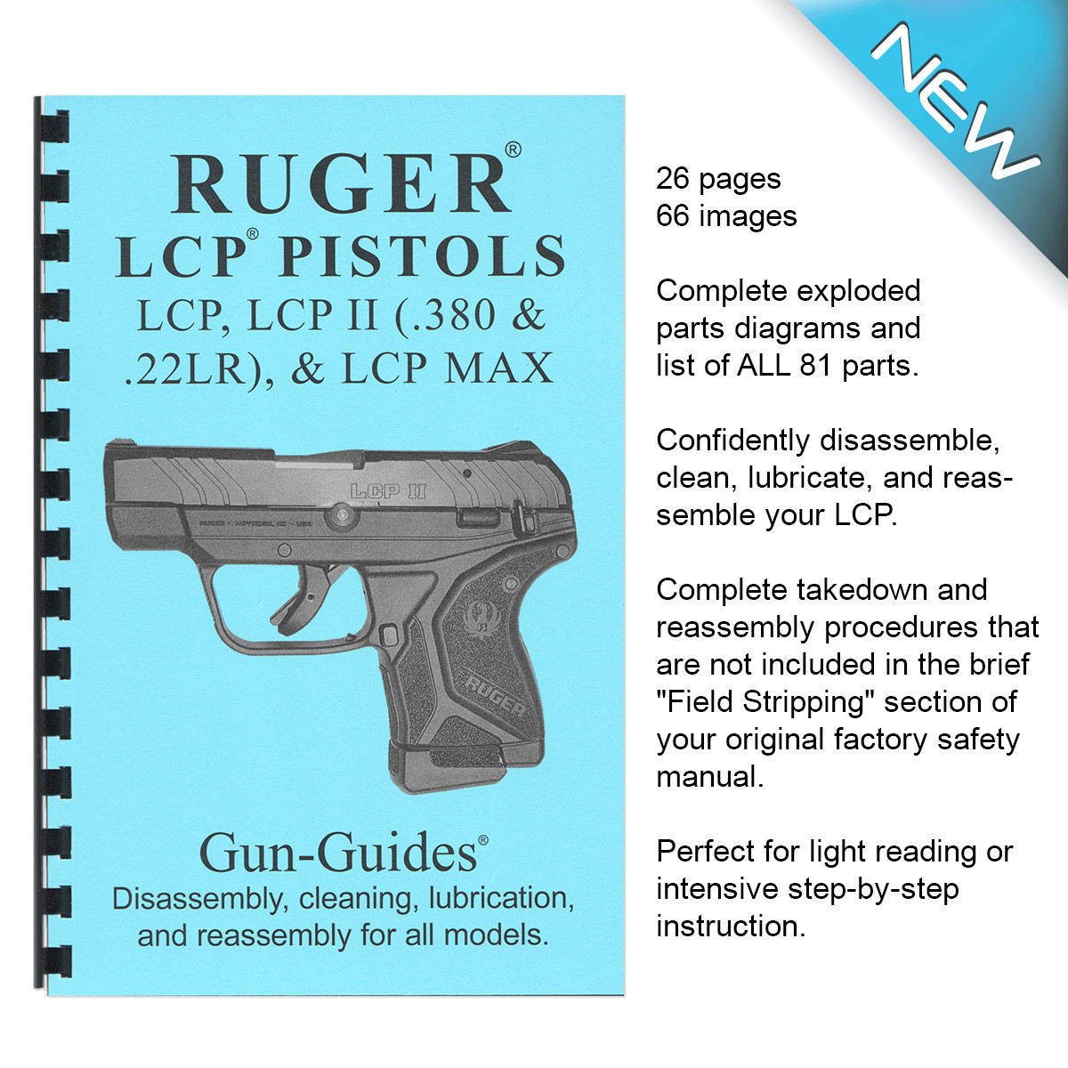Ruger® LCP® LCP II  Manual Gun-Guide Disassembly & Lubrication Step by Step