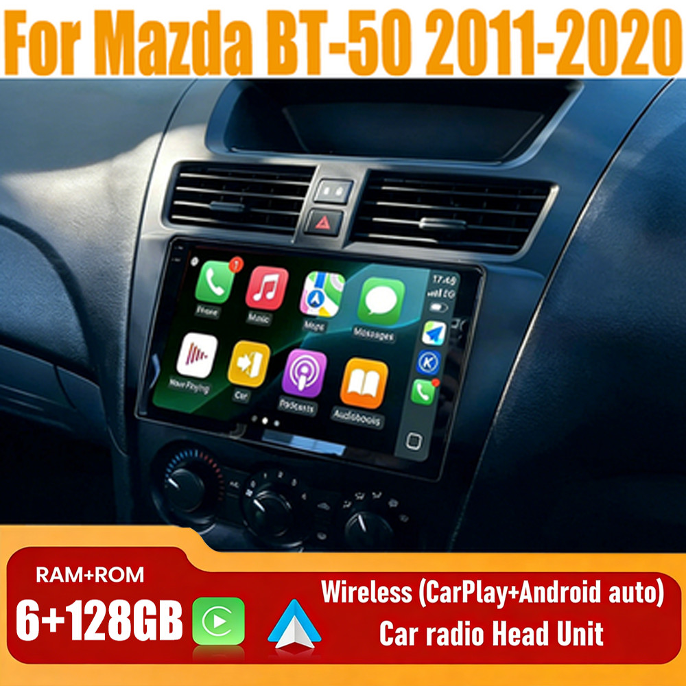 9'' Carplay & Android Auto Head Unit Car Stereo Radio For Mazda BT-50 2011-2020