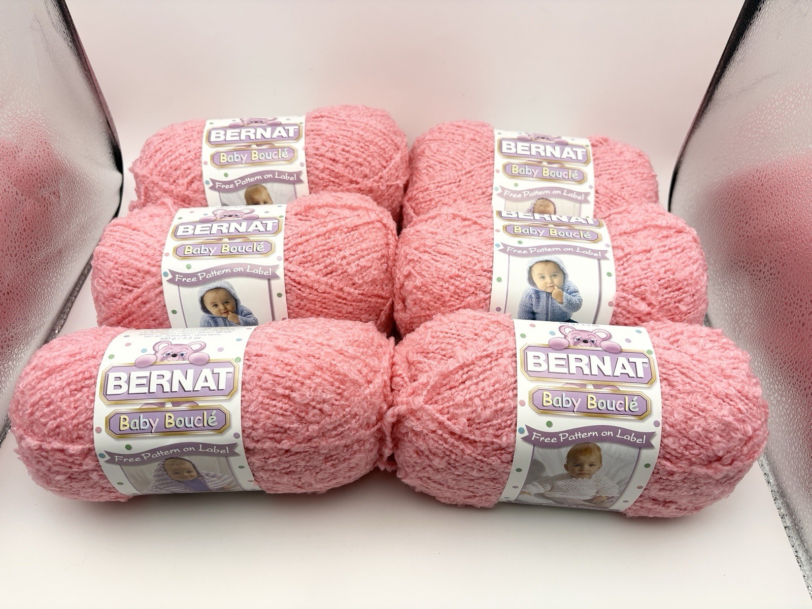 You Pick # of Skeins - Bernat Baby Boucle Bulky Acrylic 180yd Prettiest Pink