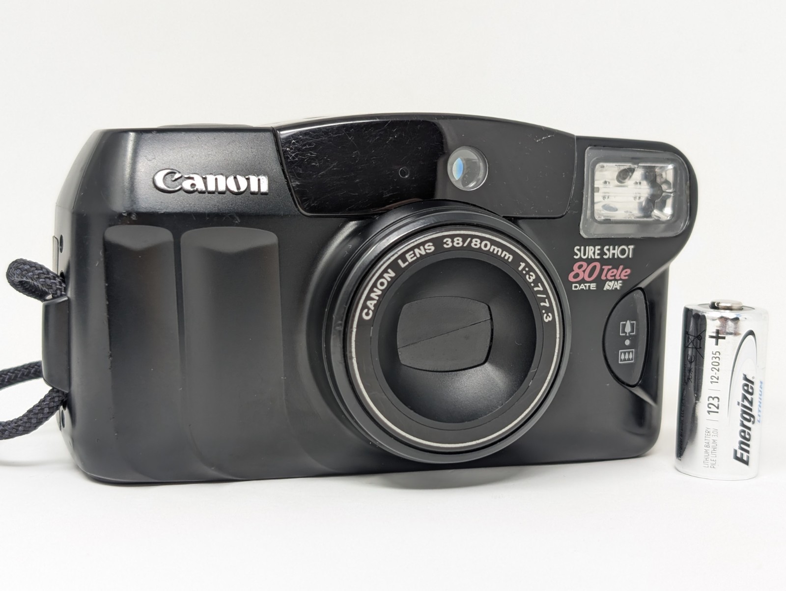 Canon Sure Shot 80 Tele Date Point and Shoot 35mm Film Camera - Tested
