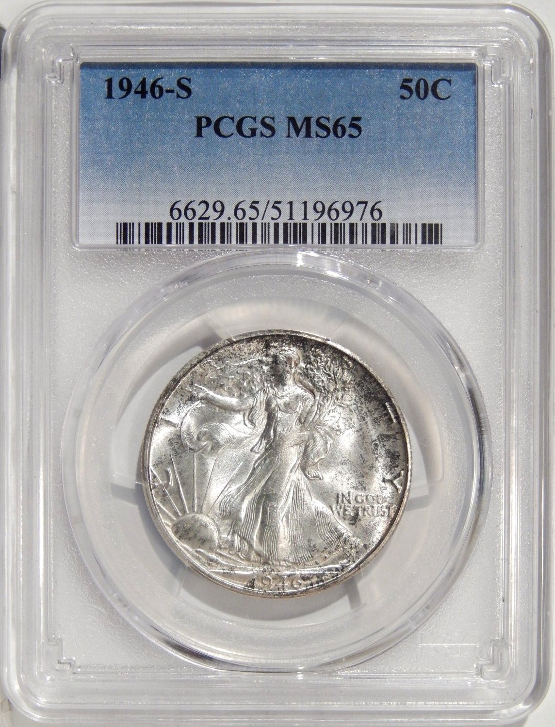 1946-S/S 50c PCGS MS 65 ~ VSS-RPM-001 WALKING LIBERTY HALF DOLLAR RPM VARIETY