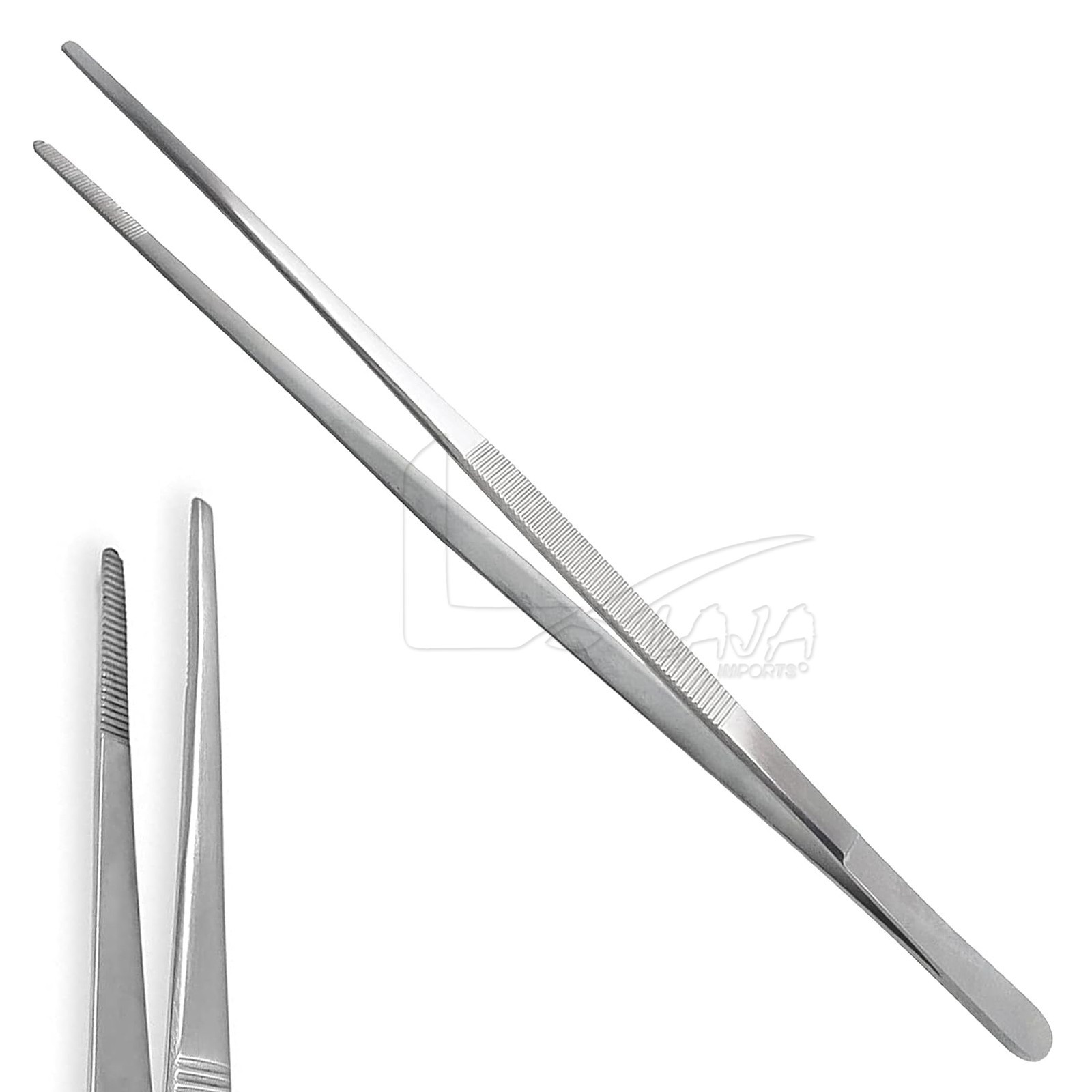 Long Serrated Thumb Dressing Forceps 18" Total Length - Reptile Feeding & Crafts
