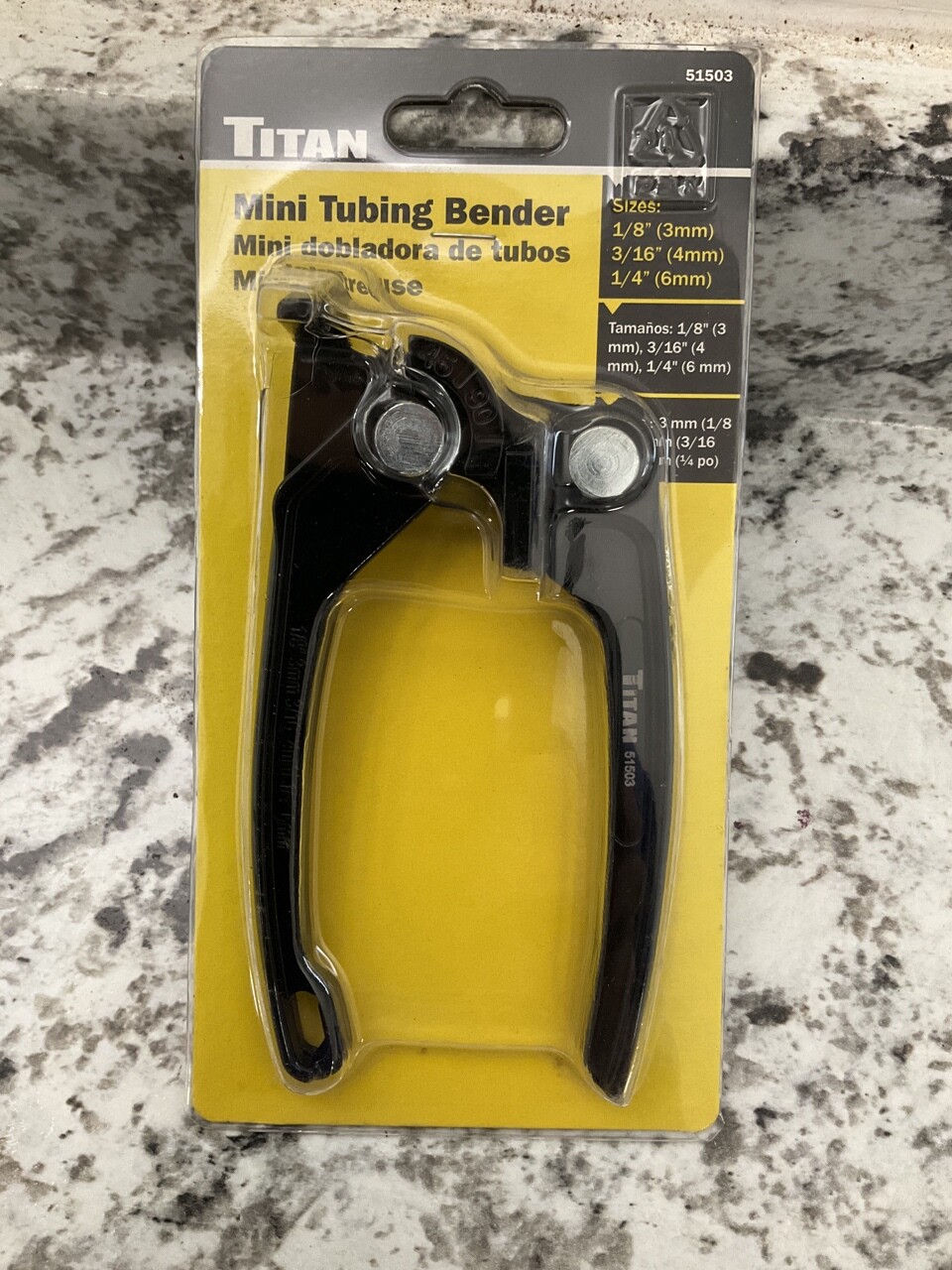 Titan 51503 Mini Tubing Bender For Tube Sizes: 1/8", 3/16", 1/4"