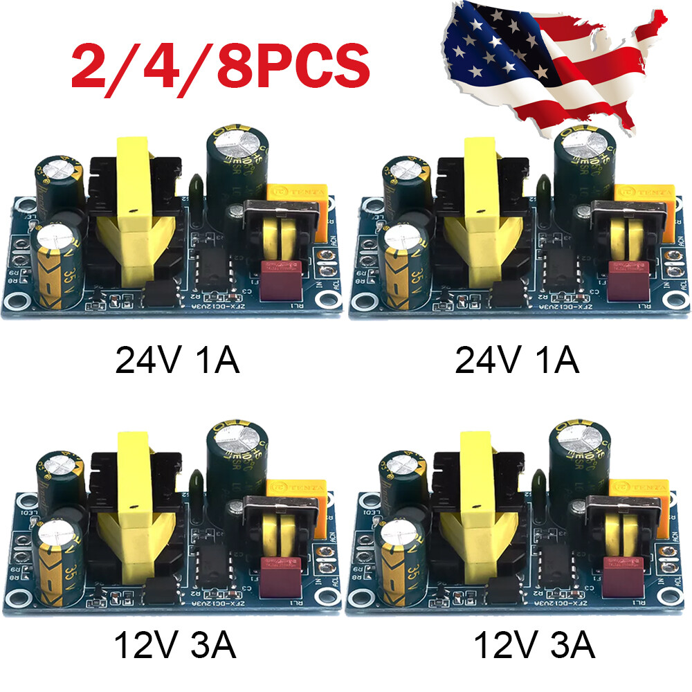 2-8X AC110-265V to DC12V 3A/ DC24V 1A  AC-DC Isolated Switch Power Supply Module