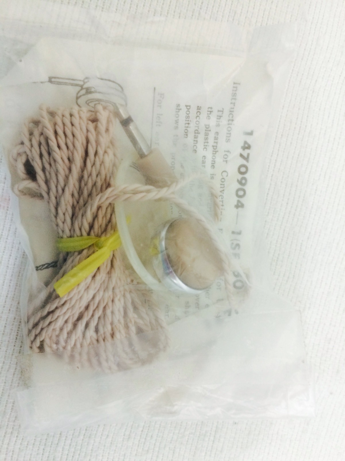 Vintage, Single, Earphone, w/ over ear holder, Made in Taiwan ROC