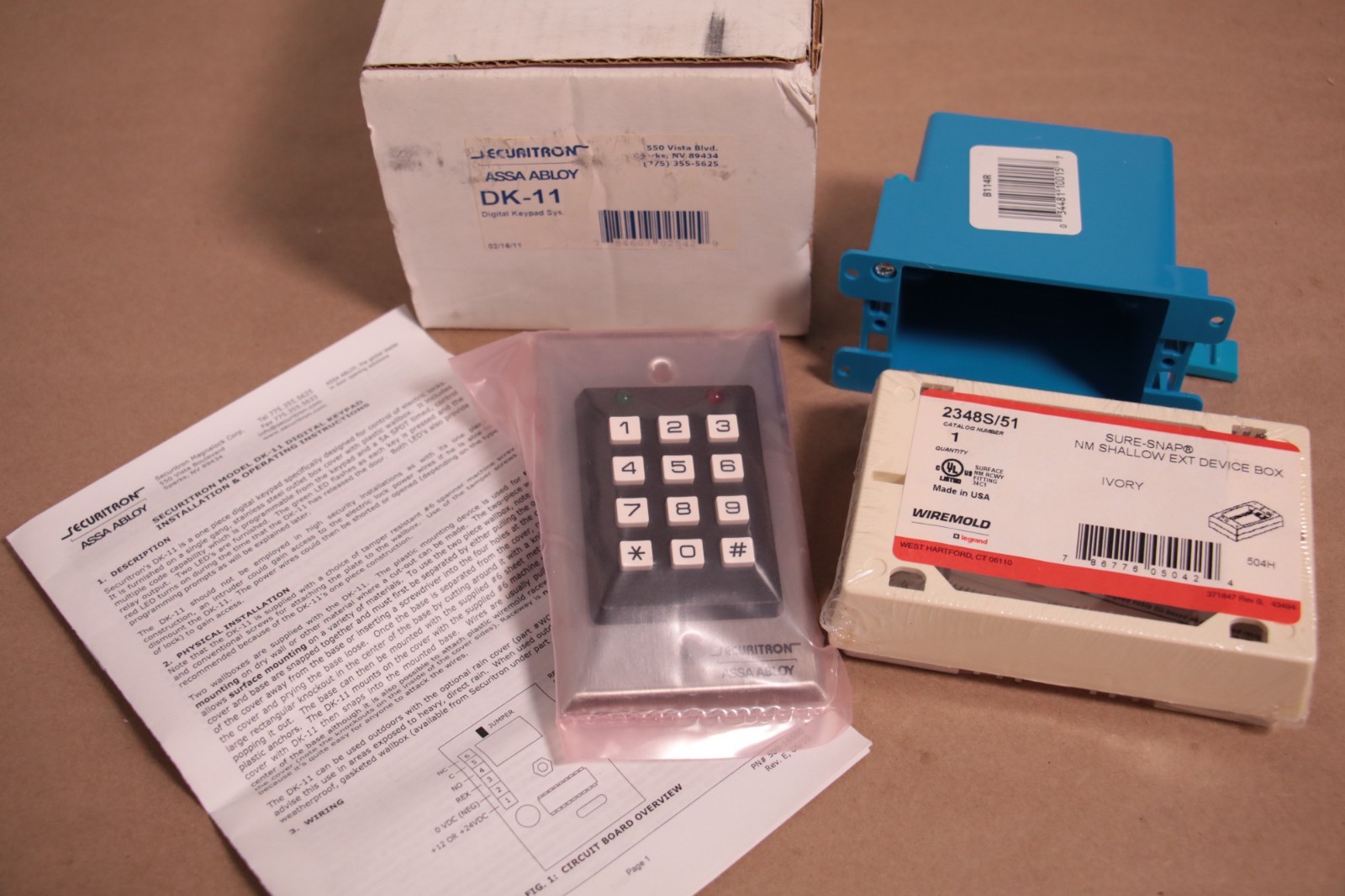 Securitron Assa Abloy Digital Keypad System- DK-11 - Access Device NEW Stainless