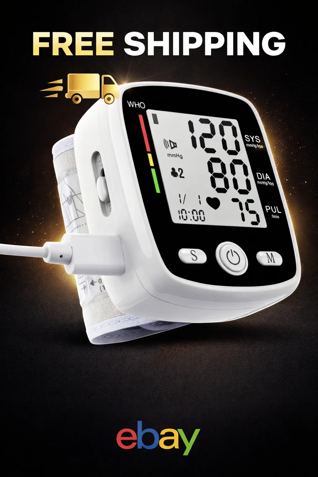 Blood Pressure Monitor with Carrying Case Portable - Easy to Use