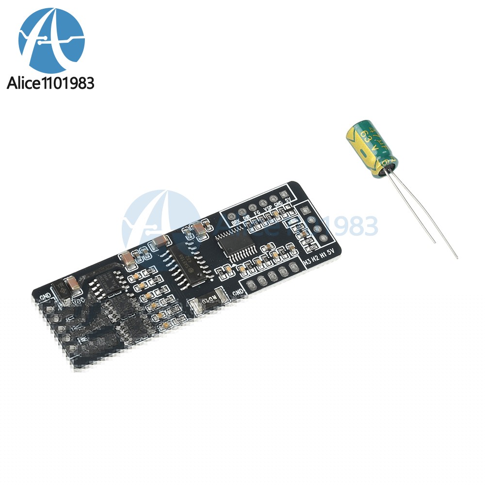 BLDC Hall Sensor 3Phase Brushless DC Motor Driver Board Speed Controller DC7-40V