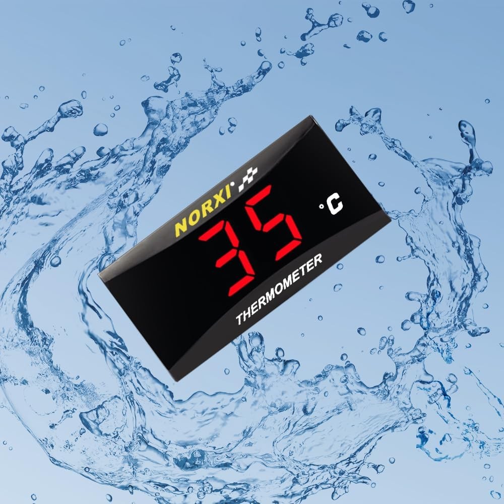 Cylinder Head Temperature Meter Engine Temperature Gauge with 10mm 14mm Probe...