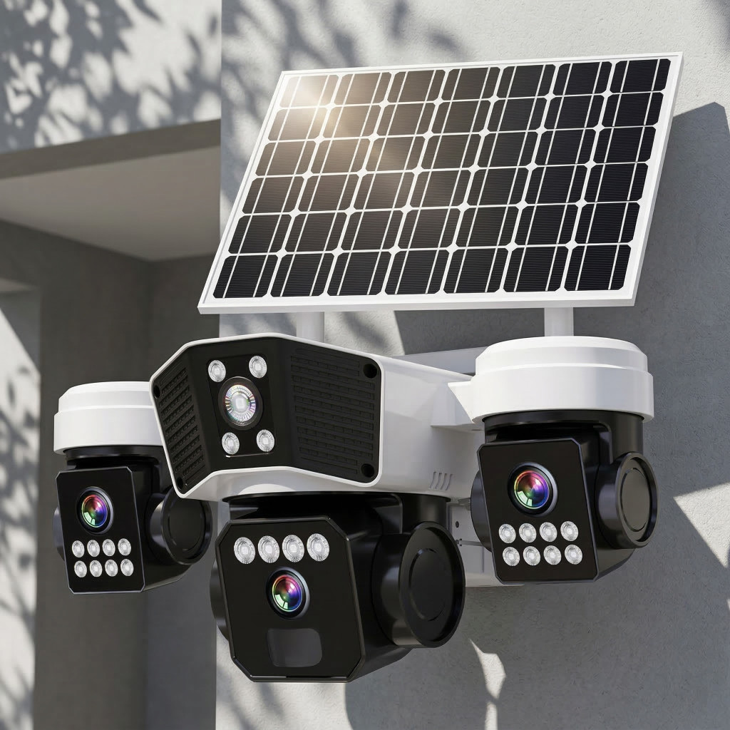 9MP 4K Solar Battery Wireless WiFi Outdoor Pan/Tilt Home Security Camera System