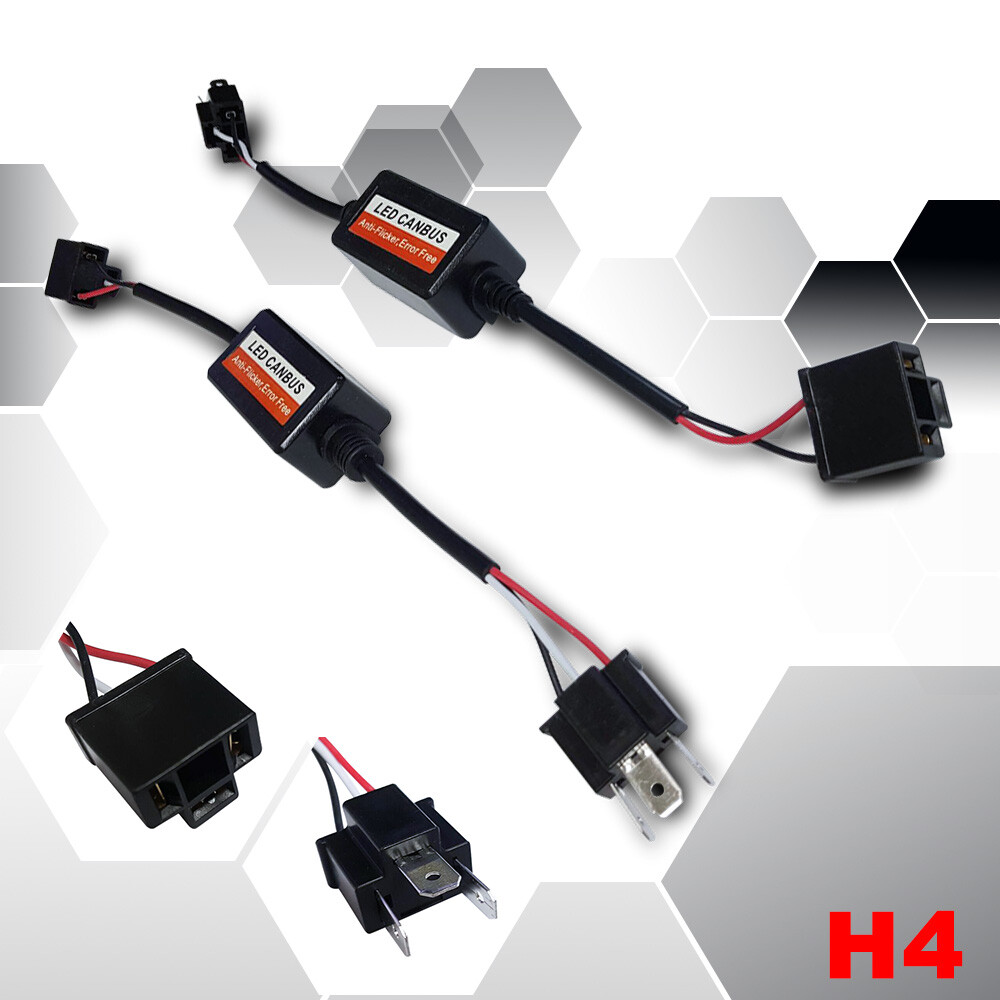 H4 9003 LED Headlight Canbus Error Free Anti Flicker Capacitor Canceller Decoder
