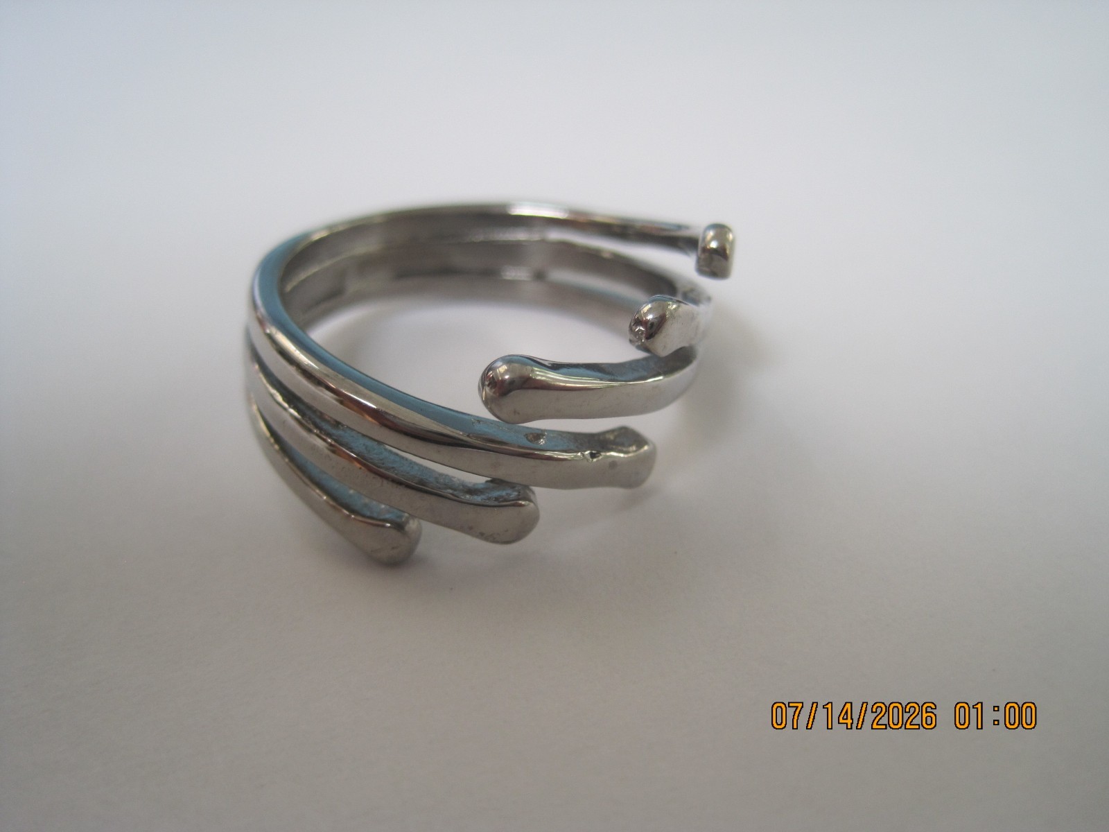 Stainless Steel 6 wire thumb ring-size 9