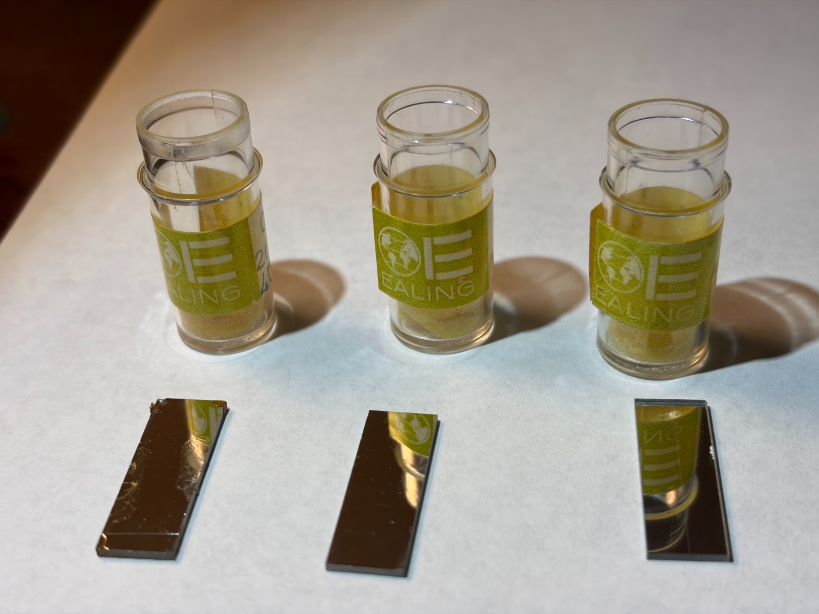 Vintage Precision Optical Slit & Mirror Target Set Scientific Lab Optics Used