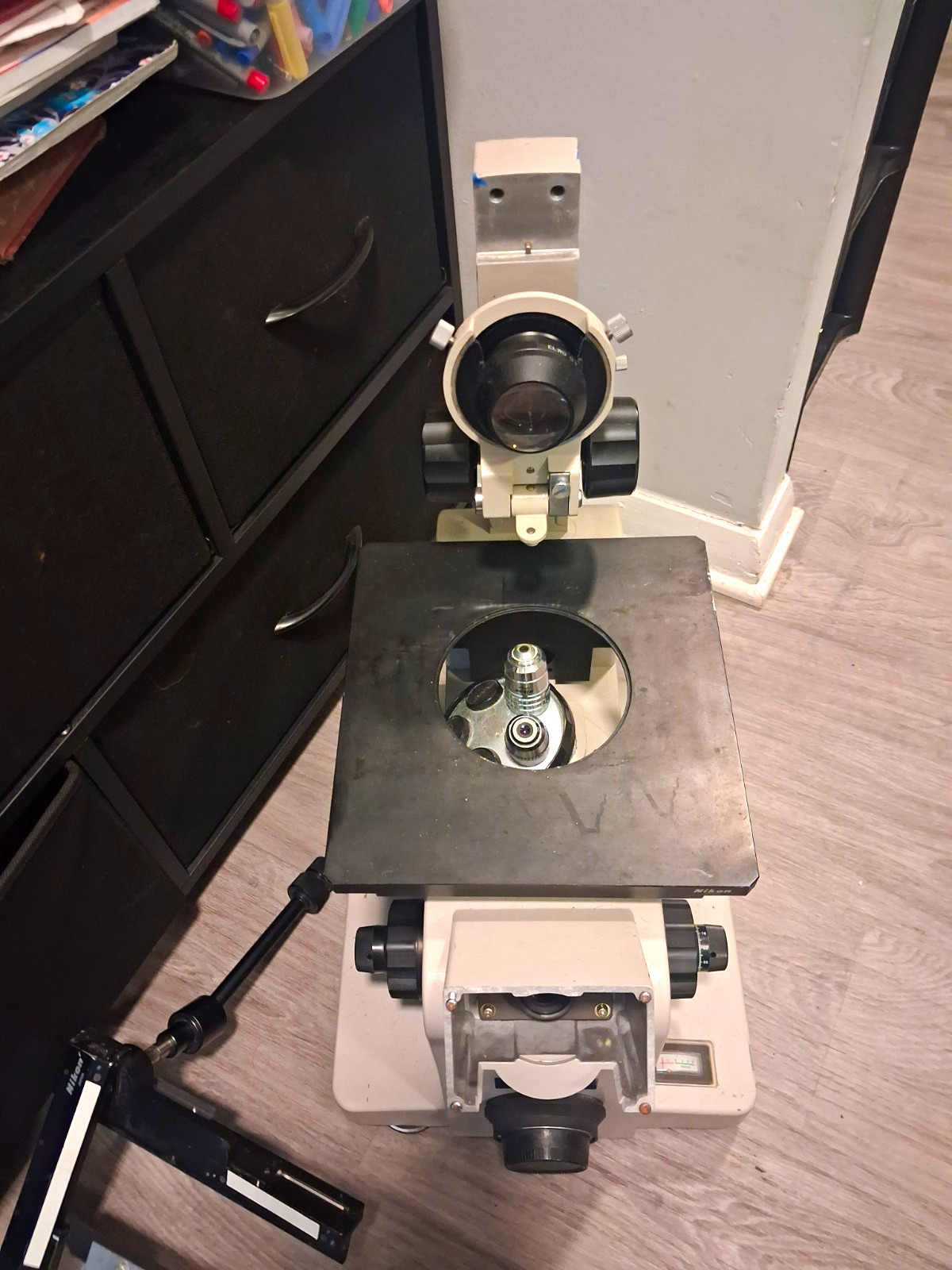 Nikon Diaphot Inverted Binocular Microscope 4X-100X Biological/Medical Lab