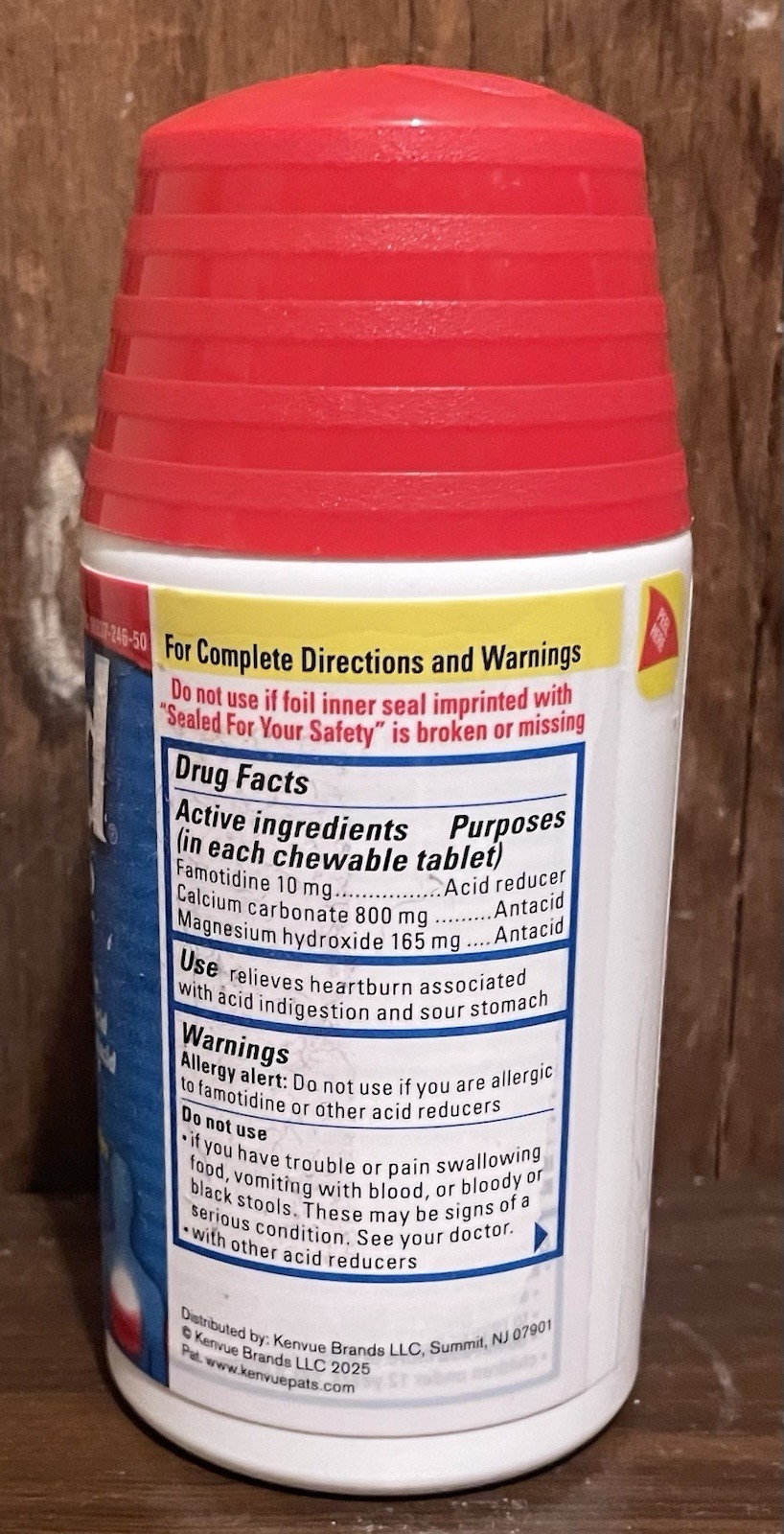 PEPCID COMPLETE Acid Reducer 50 Chewable Tablets - Tropical Fruit - EXP 9/28 NEW