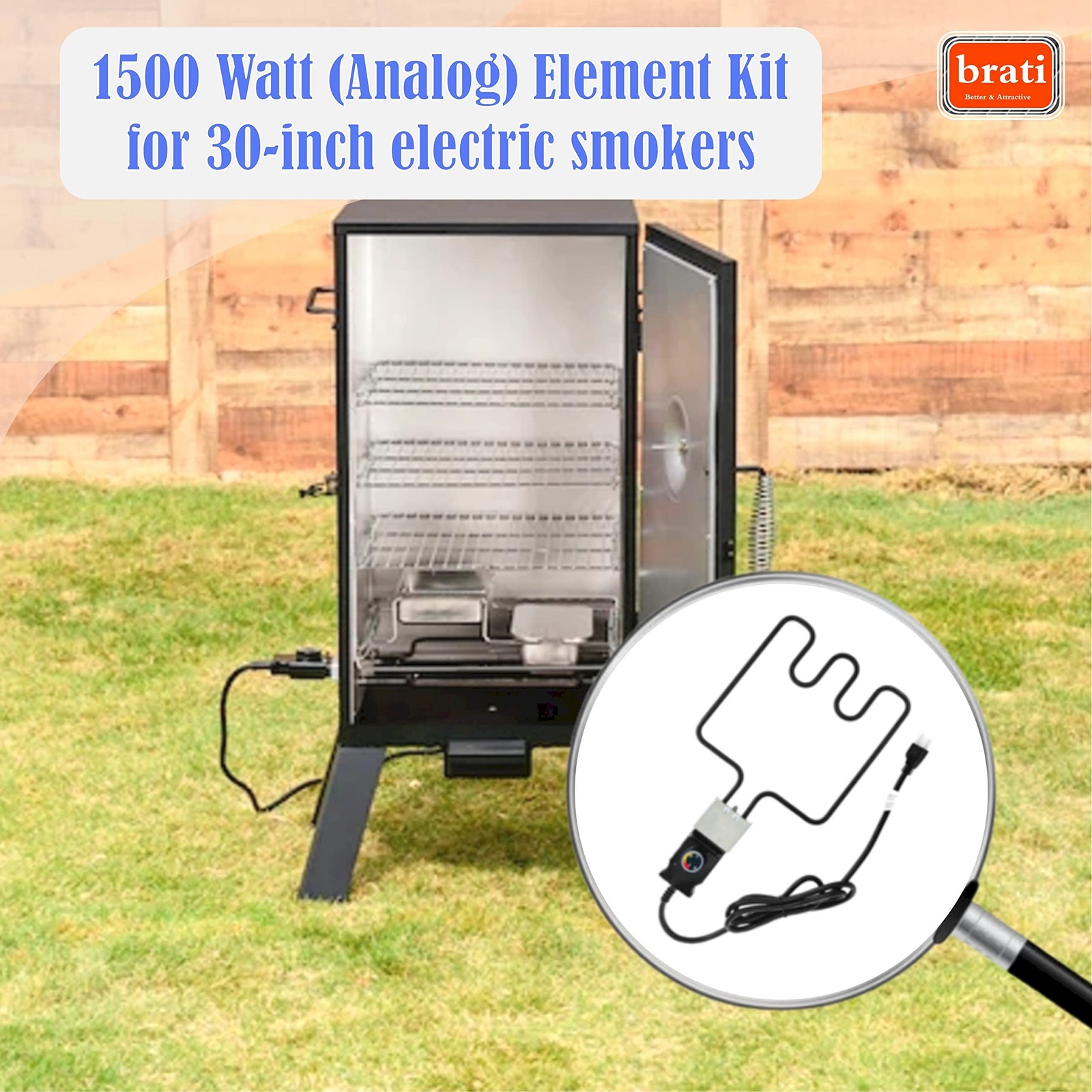1500 Watt Heating Element Kit Replacement part for Masterbuilt 30-inch electr...