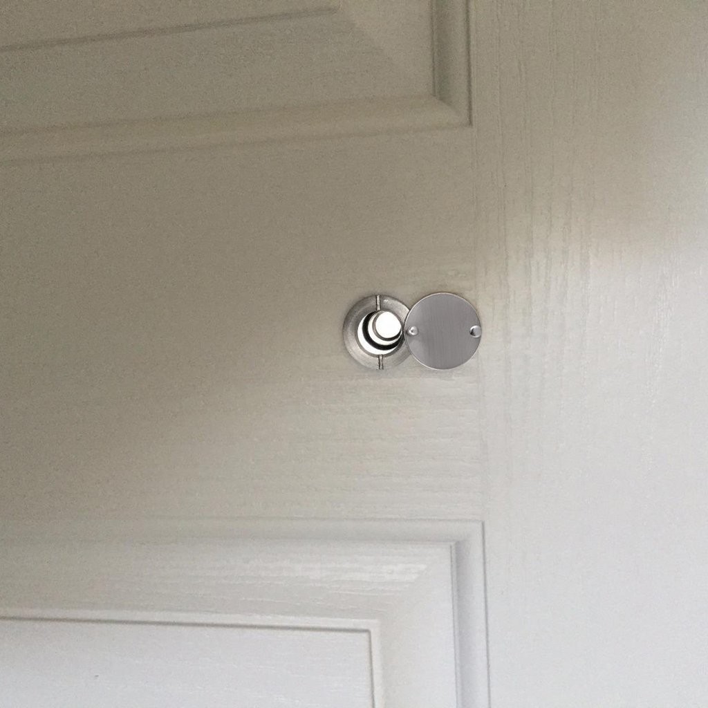 Sumnacon Safety Door Viewer,Solid Brass 220-degree 22mm, Silver